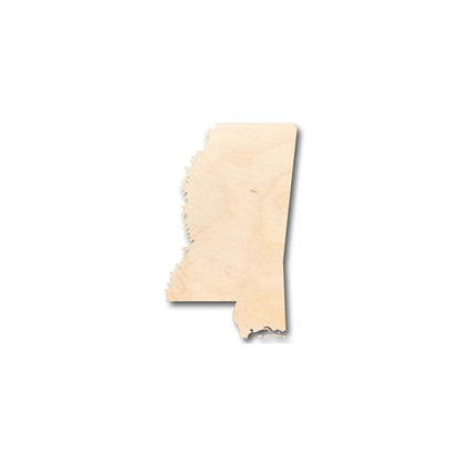 Unfinished Wood Mississippi Shape - State - Craft - up to 46" DIY - NameSigns.com