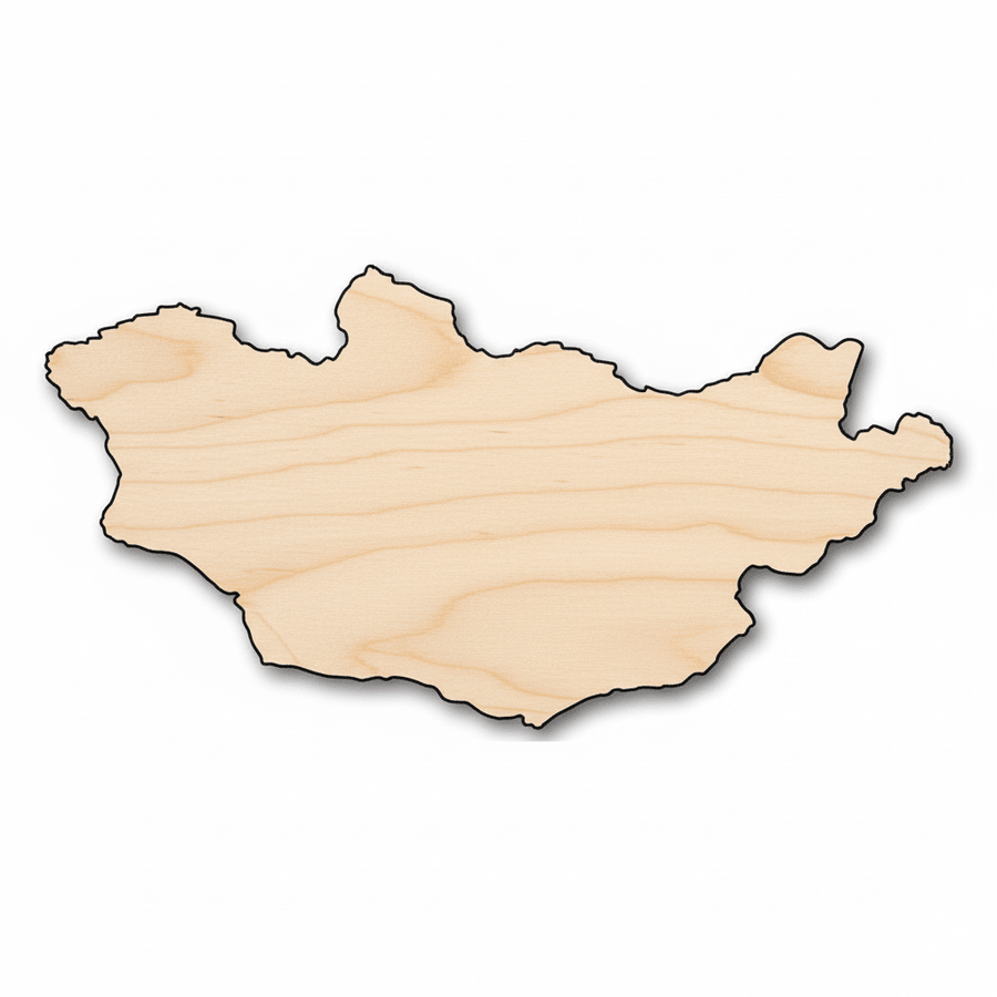 Unfinished Wood Mongolia Shape - Country - Craft - up to 46" DIY - NameSigns.com
