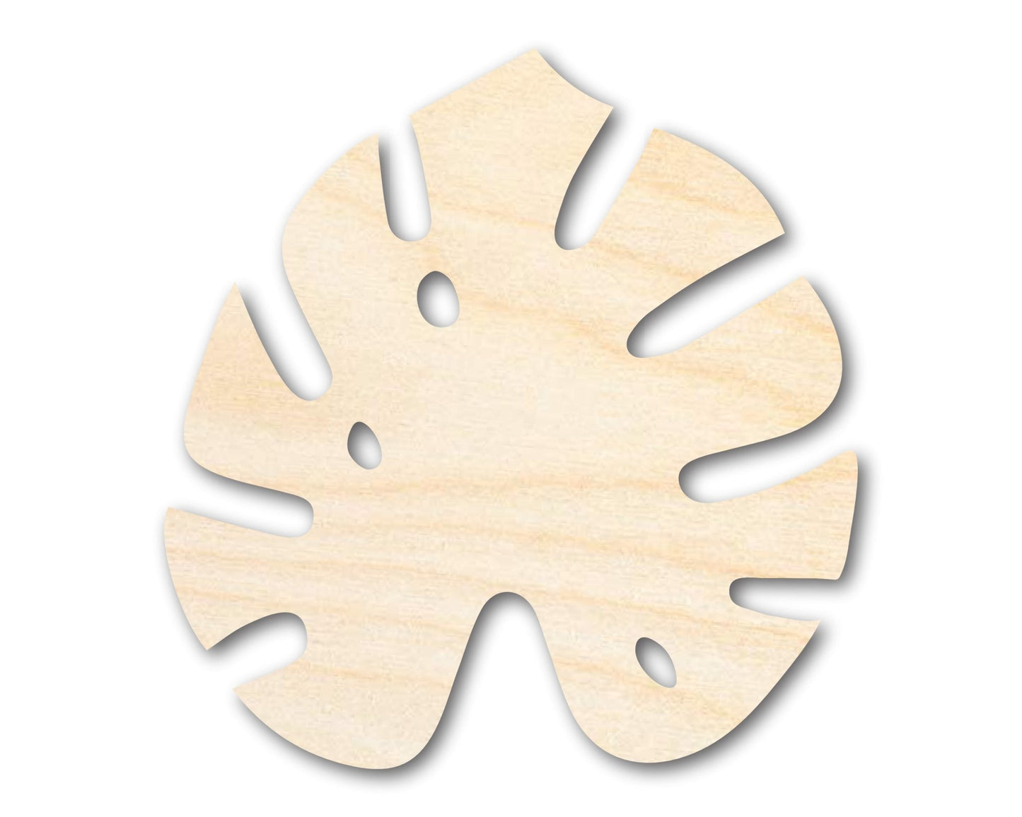 Unfinished Wood Monstera Leaf Shape - Craft - up to 46" - NameSigns.com