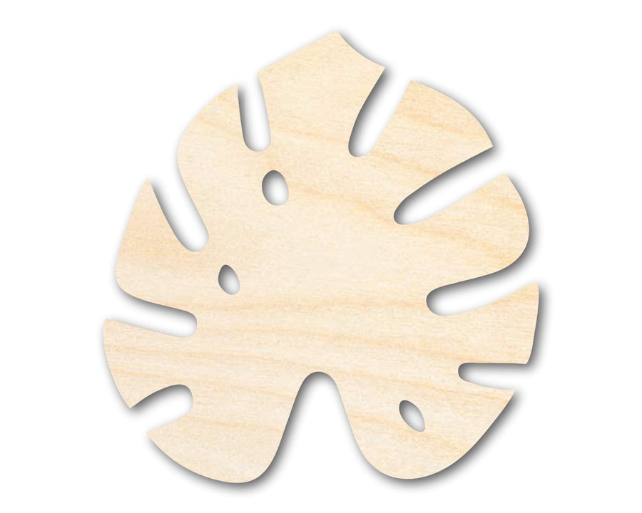 Unfinished Wood Monstera Leaf Shape - Craft - up to 46" - NameSigns.com