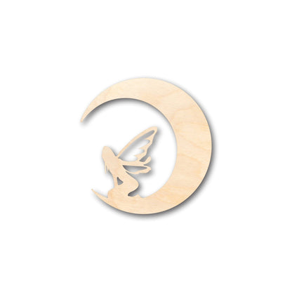 Unfinished Wood Moon Fairy Shape - Craft - up to 46" DIY - NameSigns.com