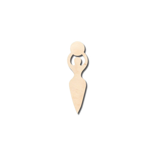 Unfinished Wood Moon Goddess Shape - Craft - up to 46" DIY - NameSigns.com