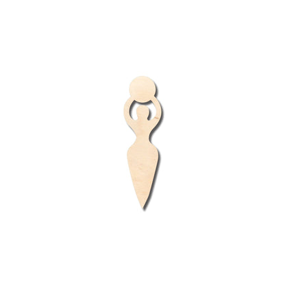 Unfinished Wood Moon Goddess Shape - Craft - up to 46" DIY - NameSigns.com