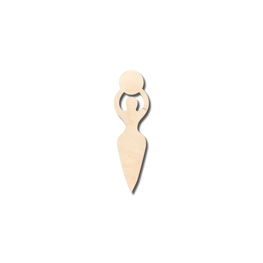 Unfinished Wood Moon Goddess Shape - Craft - up to 46" DIY - NameSigns.com