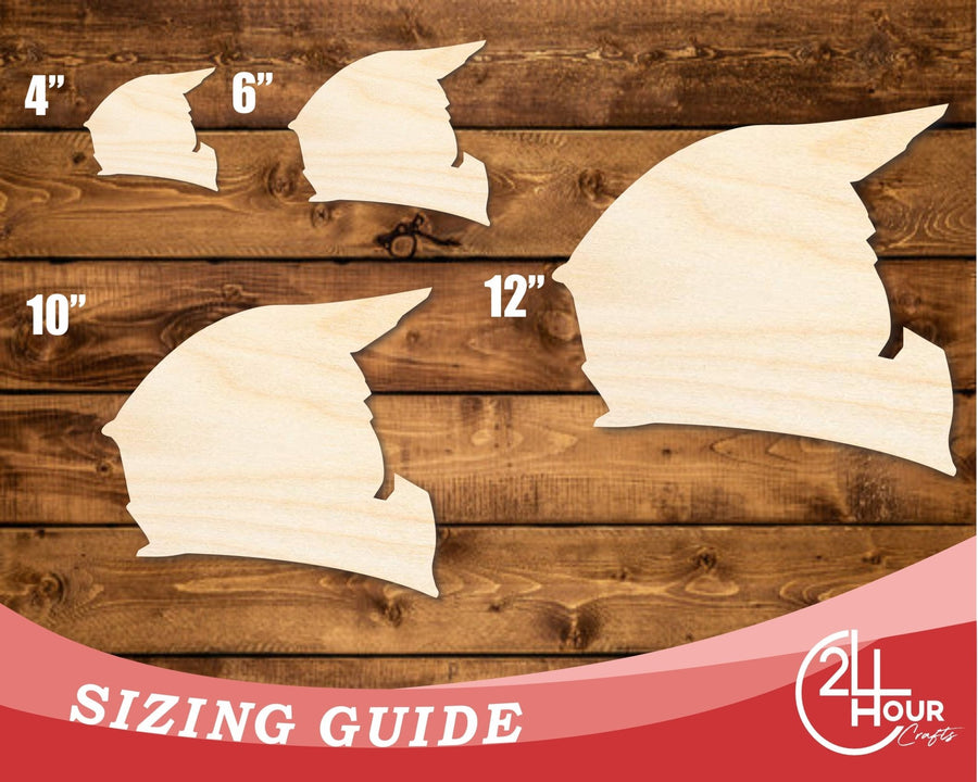 Unfinished Wood Motorcycle Helmet Shape | DIY Craft Cutout | up to 46" DIY - NameSigns.com
