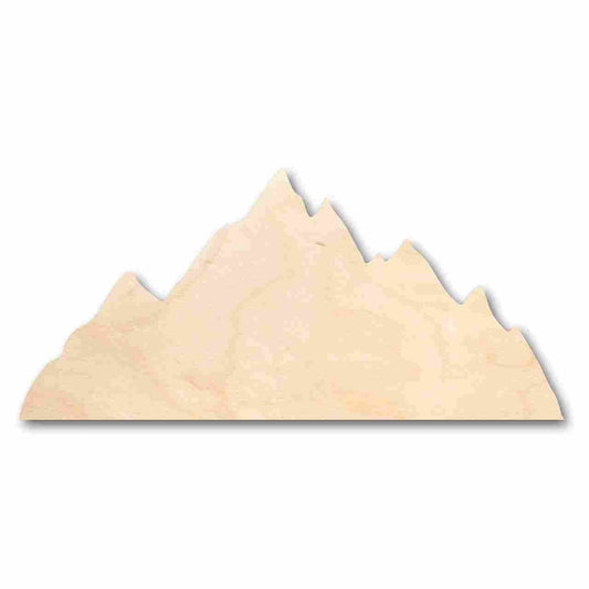 Unfinished Wood Mountain Range Shape - Nature - Craft - up to 46" DIY - NameSigns.com