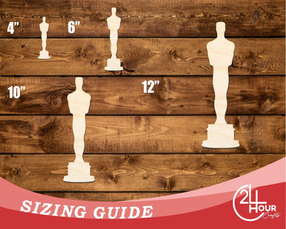 Unfinished Wood Movie Award Shape | DIY Craft Cutout | up to 46" DIY - NameSigns.com