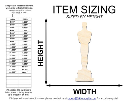 Unfinished Wood Movie Award Shape | DIY Craft Cutout | up to 46" DIY - NameSigns.com