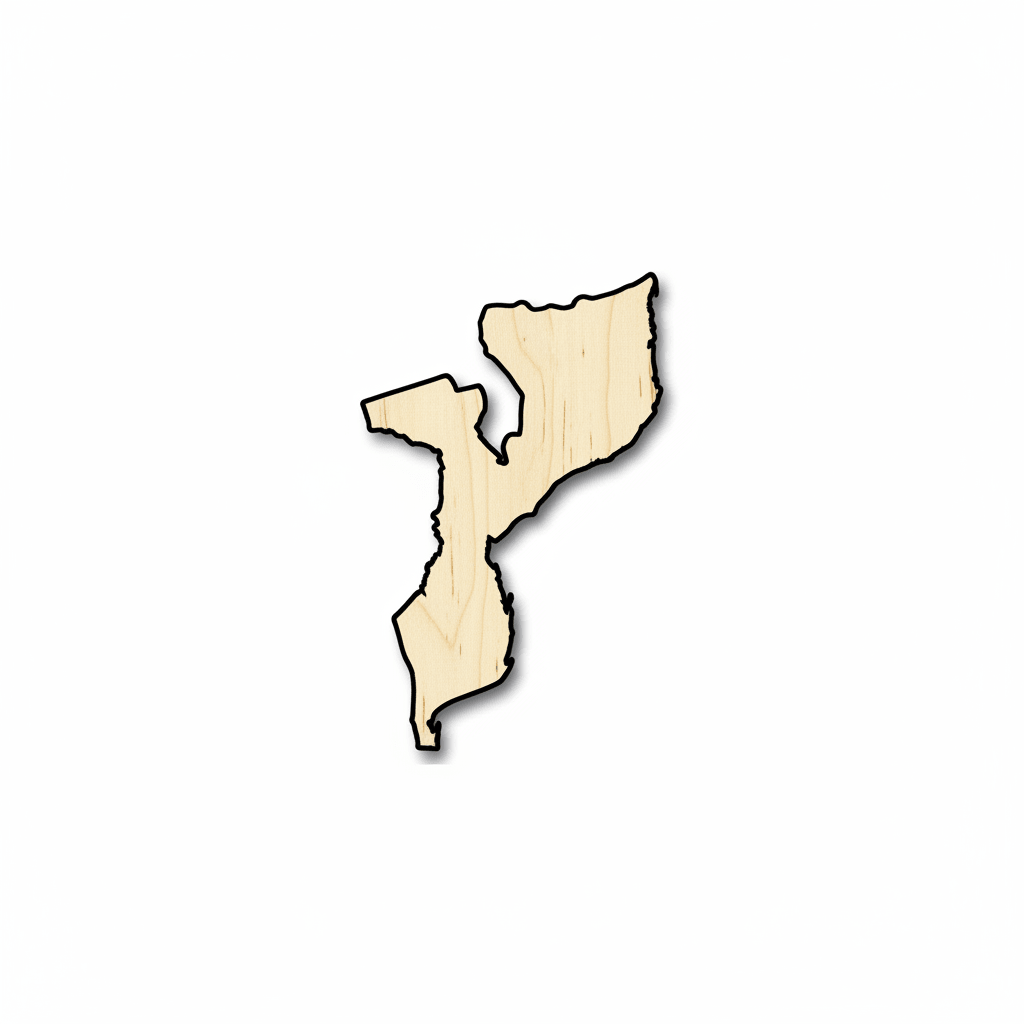 Unfinished Wood Mozambique Shape - Country - Craft - up to 46" DIY - NameSigns.com