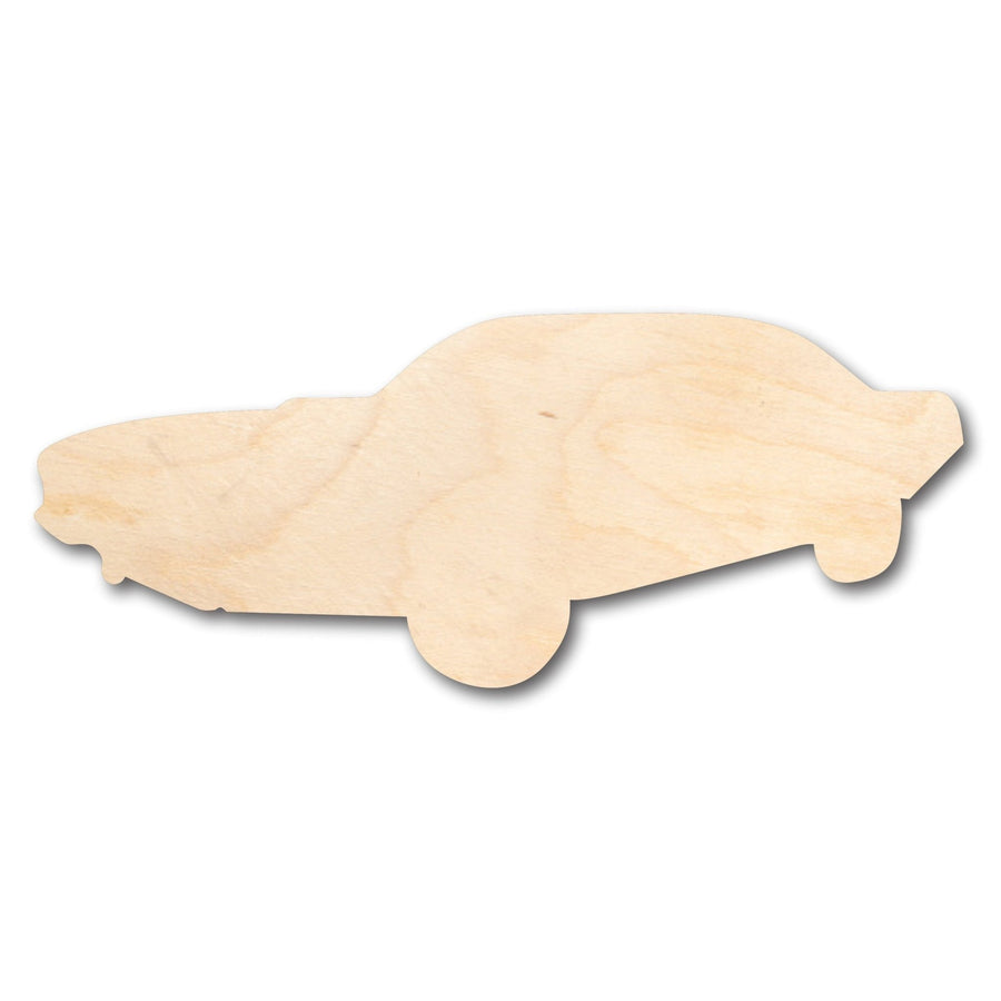 Unfinished Wood Muscle Car Shape - Craft - up to 46" DIY - NameSigns.com