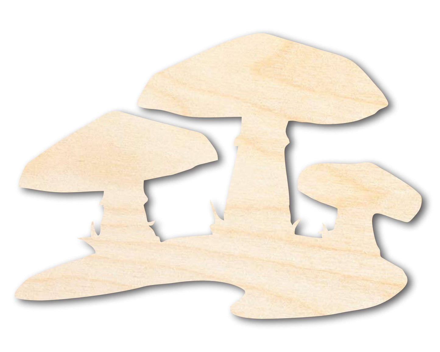 Unfinished Wood Mushrooms Shape - Craft - up to 46" - NameSigns.com