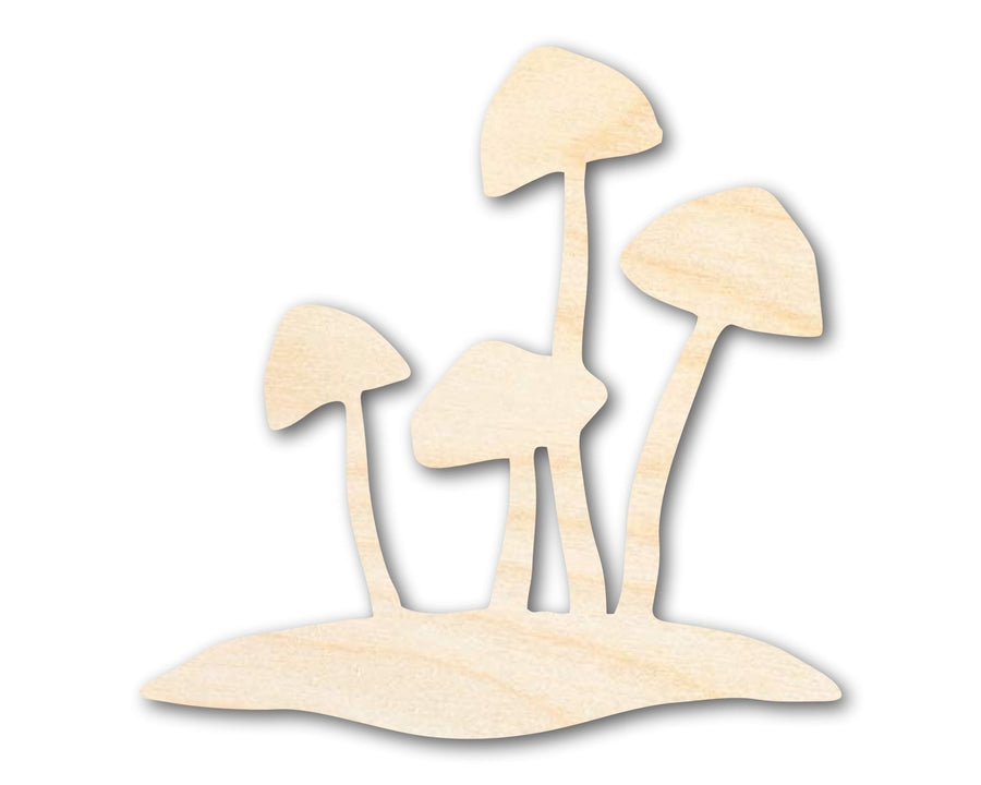 Unfinished Wood Mushrooms Shape - Craft - up to 46" - NameSigns.com