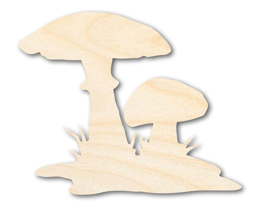 Unfinished Wood Mushrooms Shape - Craft - up to 46" - NameSigns.com