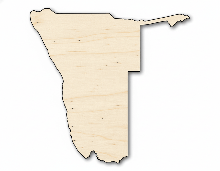 Unfinished Wood Namibia Shape - South Africa Craft - up to 46" DIY - NameSigns.com