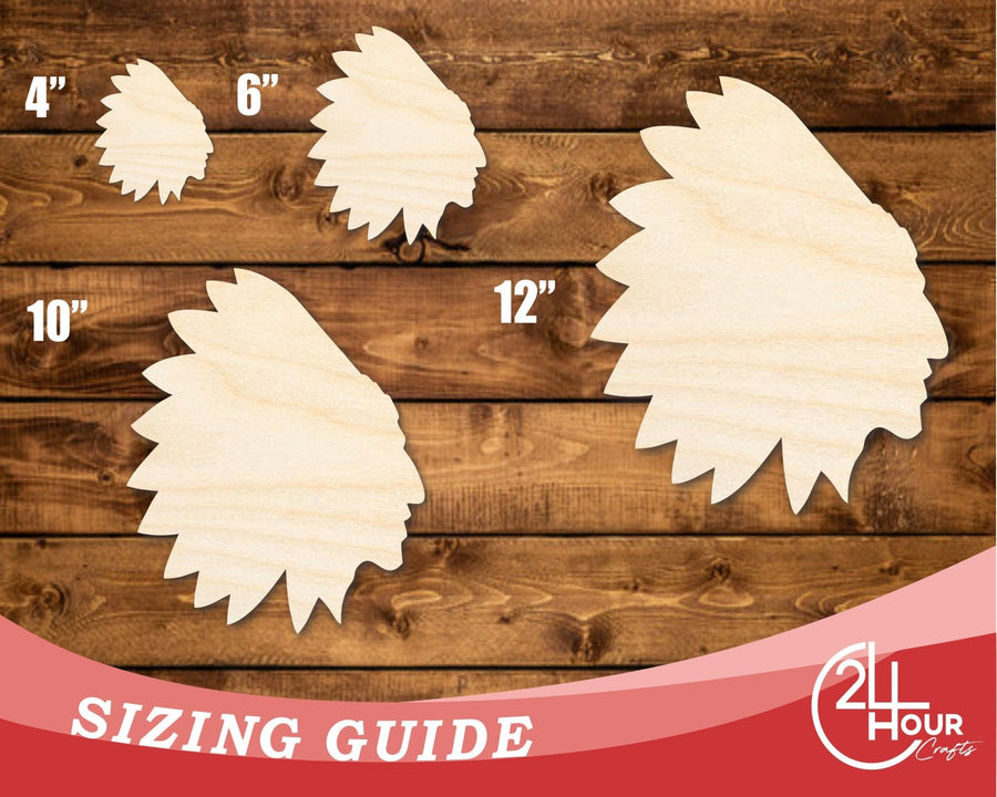Unfinished Wood Native American Mascot Shape | DIY Craft Cutout | up to 46" DIY - NameSigns.com