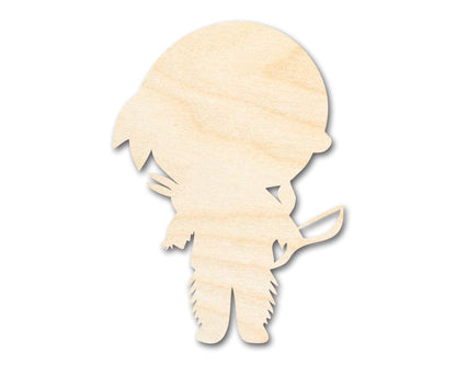 Unfinished Wood Native Boy Shape | Craft Cutout | up to 46" DIY - NameSigns.com