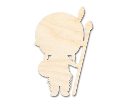Unfinished Wood Native Boy Shape | Craft Cutout | up to 46" DIY - NameSigns.com