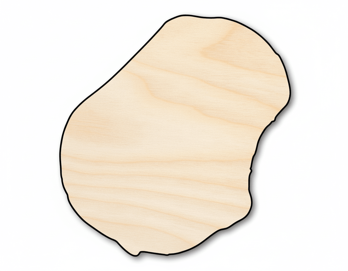 Unfinished Wood Nauru Shape - Oceania Craft - up to 46" DIY - NameSigns.com