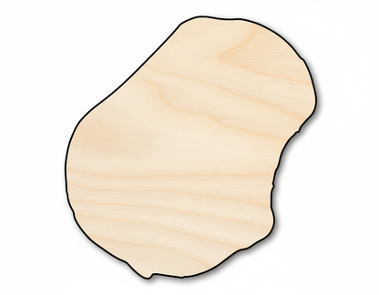 Unfinished Wood Nauru Shape - Oceania Craft - up to 46" DIY - NameSigns.com