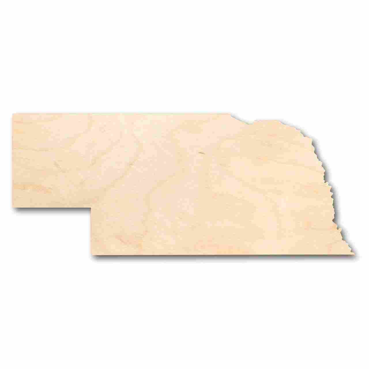Unfinished Wood Nebraska Shape - State - Craft - up to 46" DIY - NameSigns.com