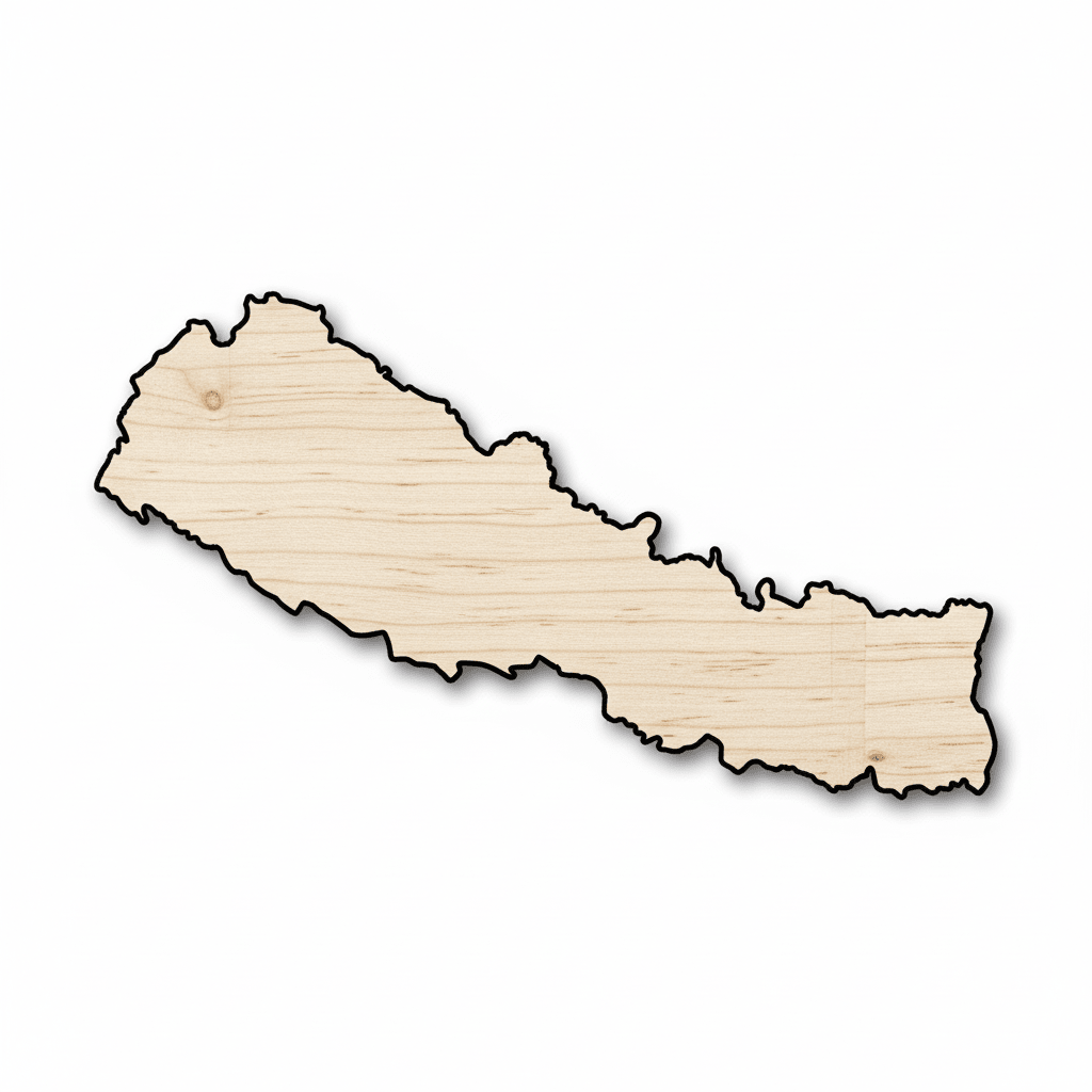 Unfinished Wood Nepal Shape - Country - Craft - up to 46" DIY - NameSigns.com