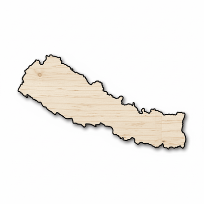 Unfinished Wood Nepal Shape - Country - Craft - up to 46" DIY - NameSigns.com