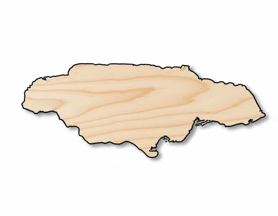 Unfinished Wood New Providence Island Shape - Bahamas Country Craft - up to 46" DIY - NameSigns.com