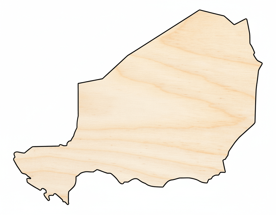 Unfinished Wood Niger Shape - West Africa Craft - up to 46" DIY - NameSigns.com