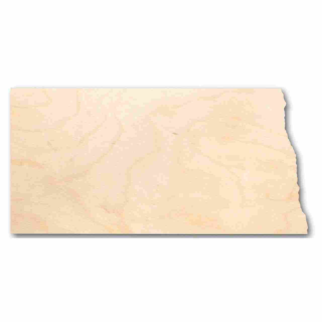 Unfinished Wood North Dakota Shape - State - Craft - up to 46" DIY - NameSigns.com