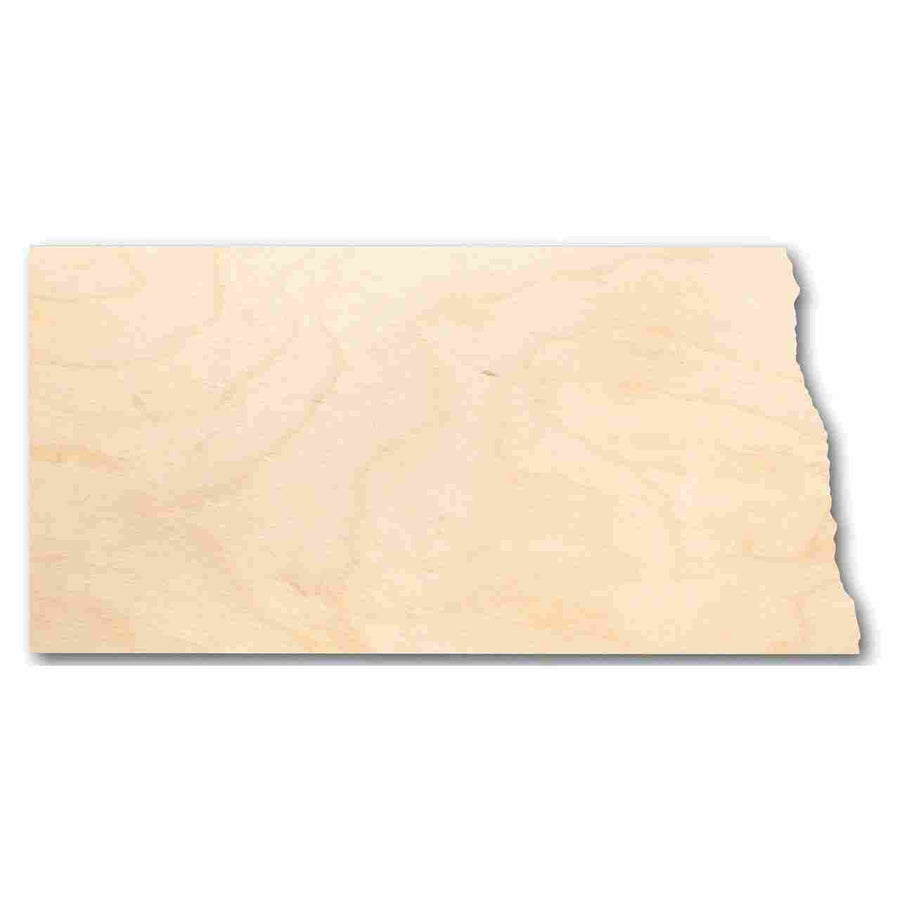 Unfinished Wood North Dakota Shape - State - Craft - up to 46" DIY - NameSigns.com