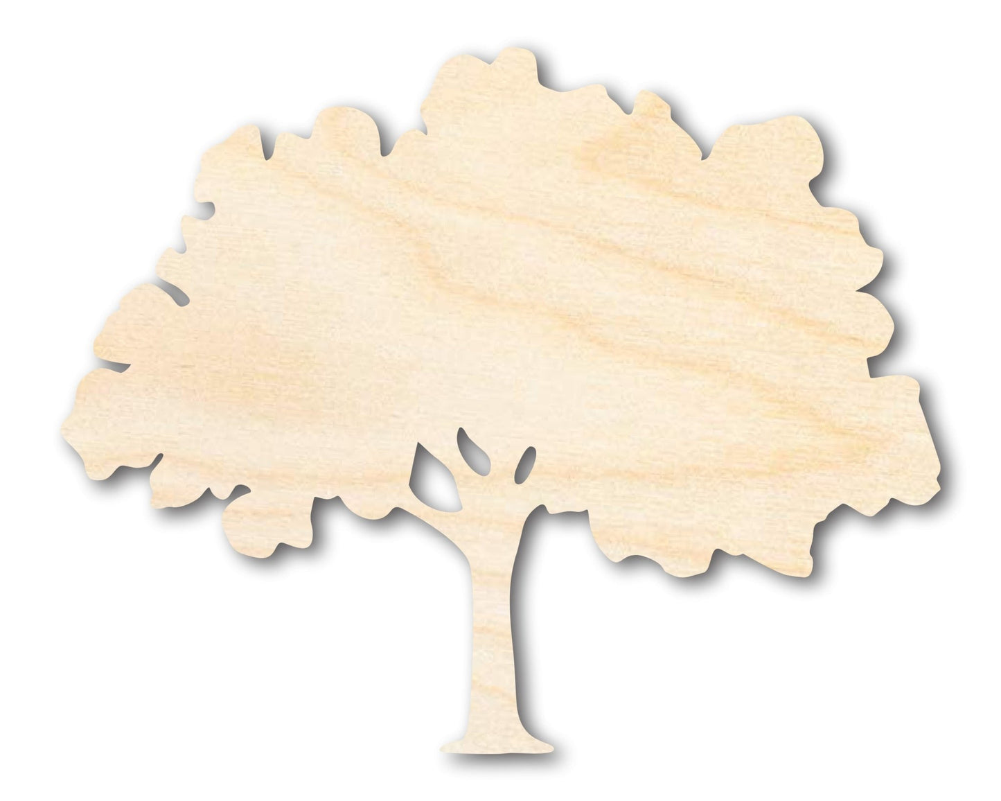 Unfinished Wood Oak Tree - Sanded Wood Craft Supplies | Handmade Baltic Birch Cutout - NameSigns.com