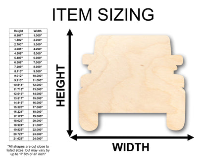 Unfinished Wood Off Road Vehicle Shape - Craft - up to 46" DIY - NameSigns.com