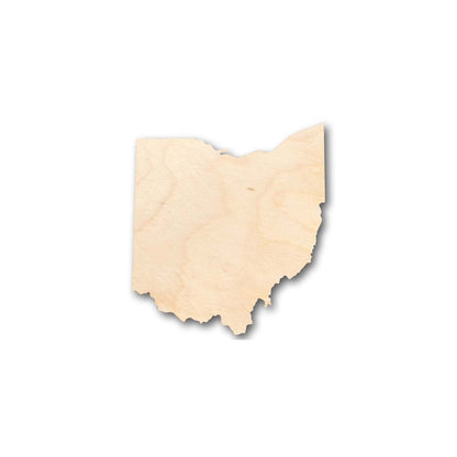 Unfinished Wood Ohio Shape - State - Craft - up to 46" DIY - NameSigns.com