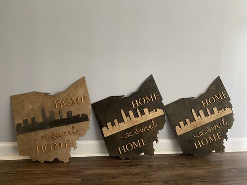 Unfinished Wood Ohio Shape - State - Craft - up to 46" DIY - NameSigns.com