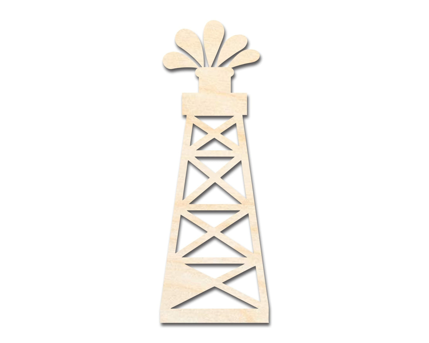 Unfinished Wood Oil Rig Shape | DIY Craft Cutout | up to 46" DIY - NameSigns.com
