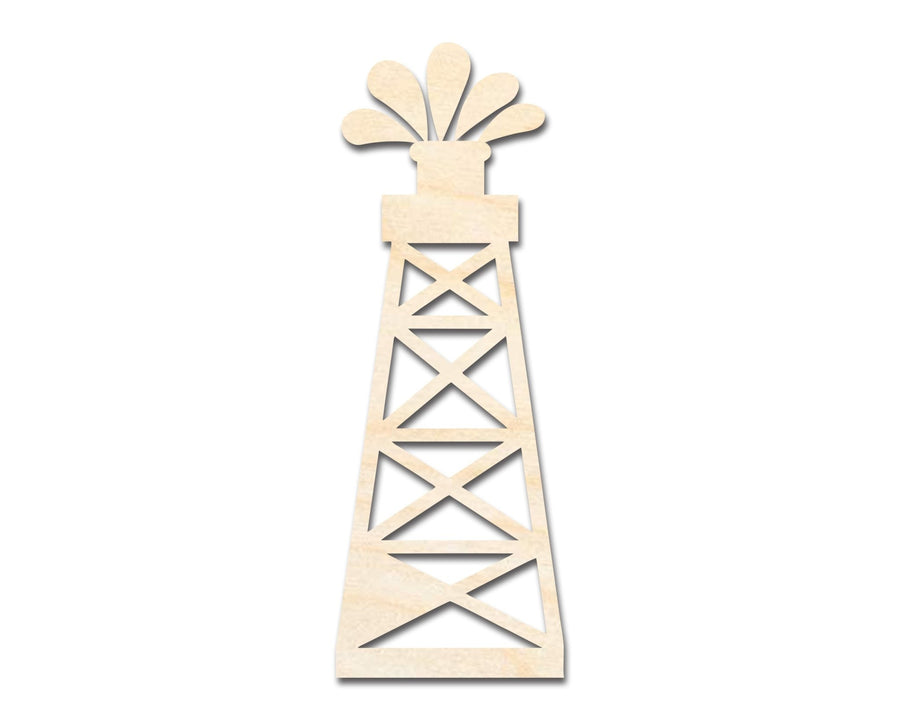 Unfinished Wood Oil Rig Shape | DIY Craft Cutout | up to 46" DIY - NameSigns.com