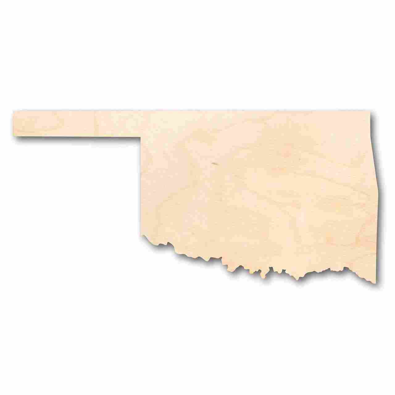 Unfinished Wood Oklahoma Shape - State - Craft - up to 46" DIY - NameSigns.com