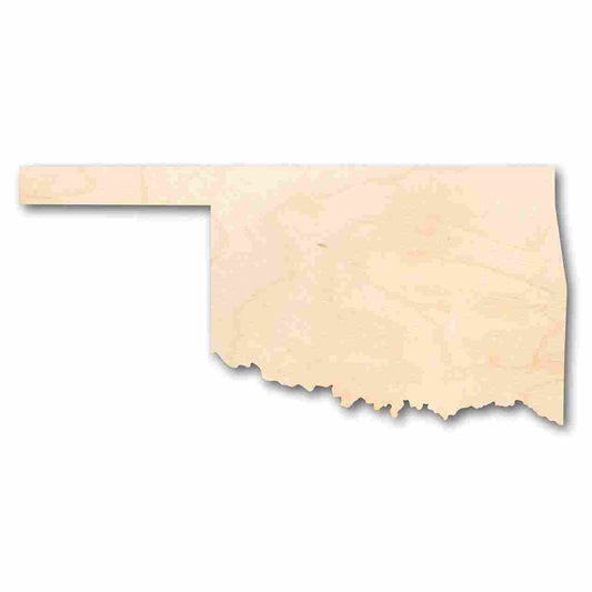 Unfinished Wood Oklahoma Shape - State - Craft - up to 46" DIY - NameSigns.com