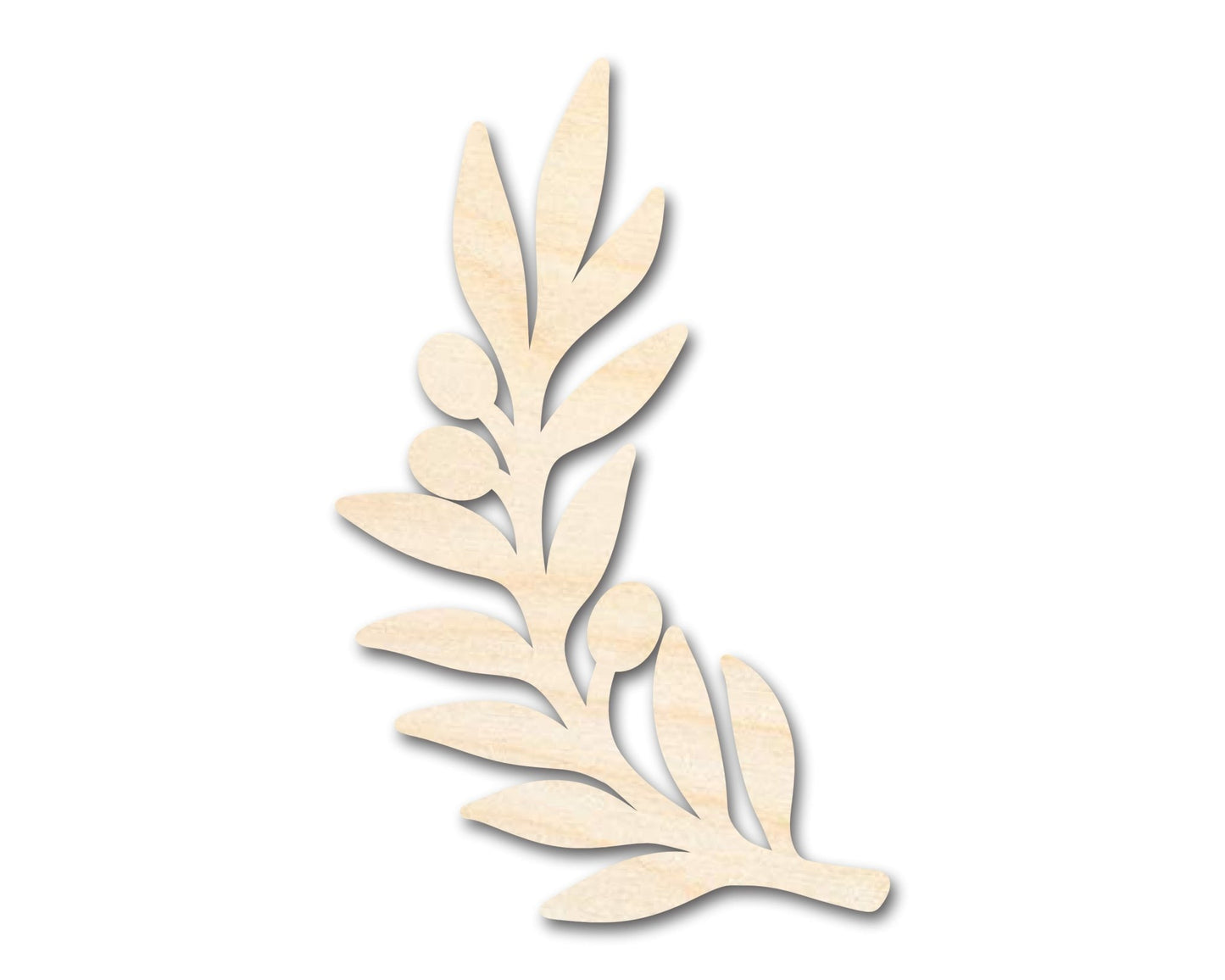 Unfinished Wood Olive Branch Shape - Craft - up to 46" DIY - NameSigns.com
