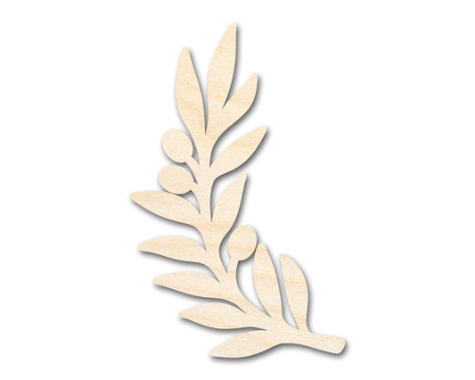 Unfinished Wood Olive Branch Shape - Craft - up to 46" DIY - NameSigns.com