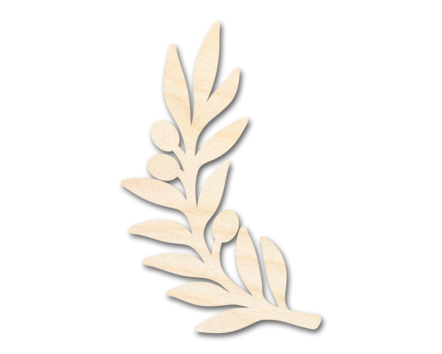 Unfinished Wood Olive Branch Shape - Craft - up to 46" DIY - NameSigns.com
