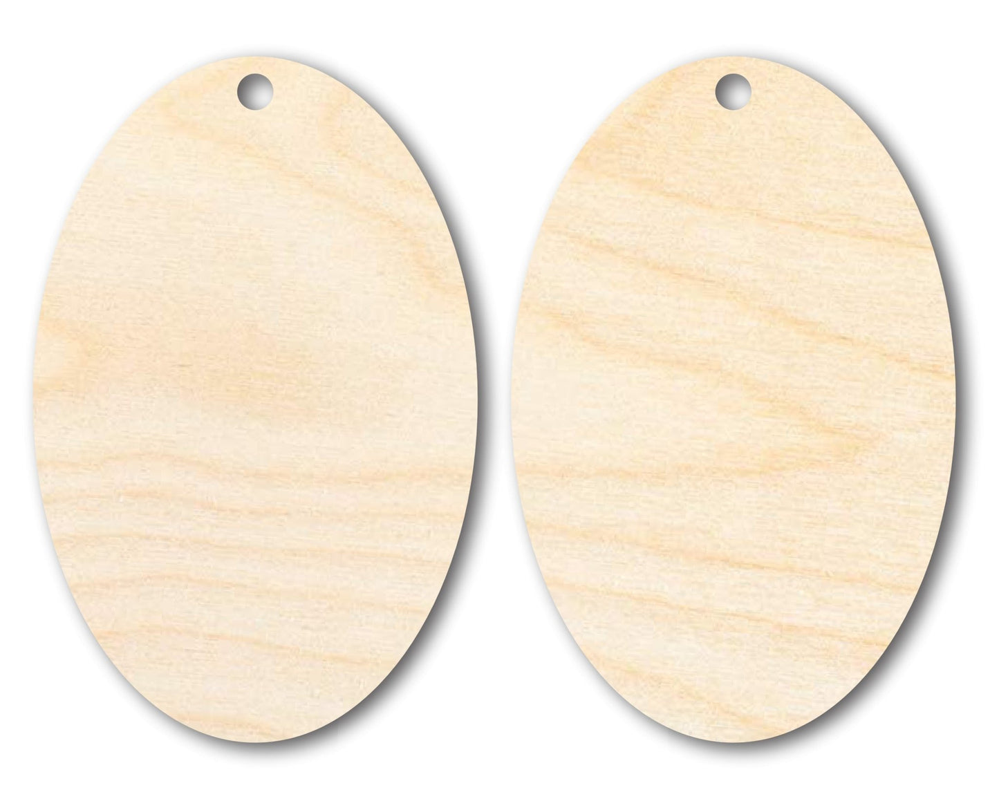 Unfinished Wood Oval Earring Blank Pair - DIY Jewelry Craft - Available in 1" to 3" - NameSigns.com