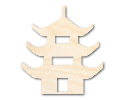 Unfinished Wood Pagoda Shape | Craft Cutout | up to 46" DIY - NameSigns.com