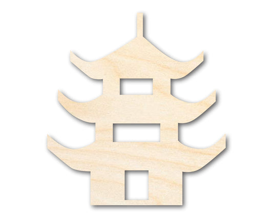 Unfinished Wood Pagoda Shape | Craft Cutout | up to 46" DIY - NameSigns.com