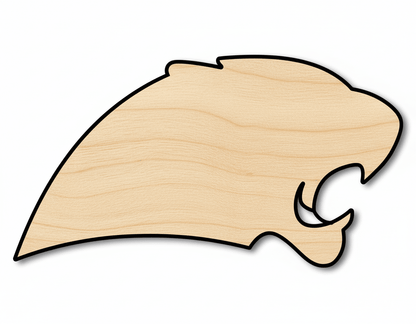 Unfinished Wood Panther Mascot Shape | DIY Craft Cutout | up to 46" DIY - NameSigns.com