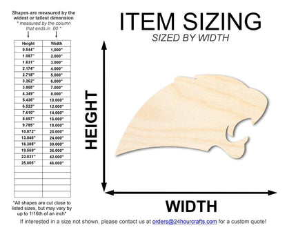 Unfinished Wood Panther Mascot Shape | DIY Craft Cutout | up to 46" DIY - NameSigns.com