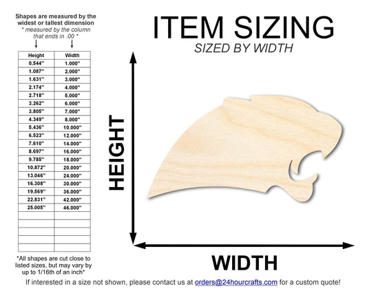 Unfinished Wood Panther Mascot Shape | DIY Craft Cutout | up to 46" DIY - NameSigns.com