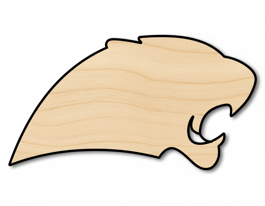 Unfinished Wood Panther Mascot Shape | DIY Craft Cutout | up to 46" DIY - NameSigns.com