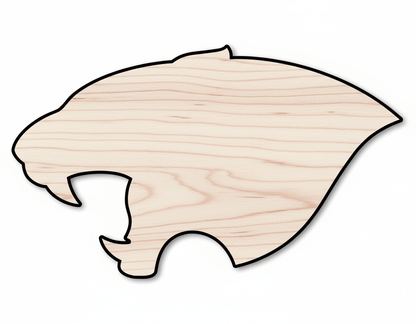 Unfinished Wood Panther Mascot Shape | DIY Craft Cutout | up to 46" DIY - NameSigns.com