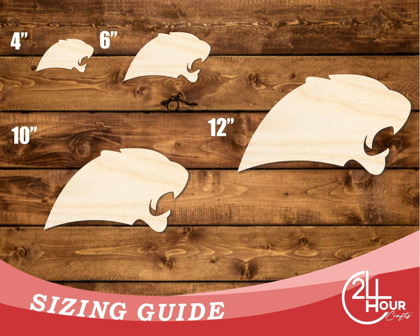Unfinished Wood Panther Mascot Shape | DIY Craft Cutout | up to 46" DIY - NameSigns.com